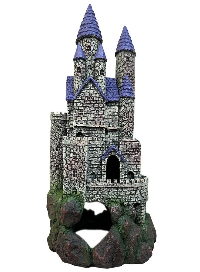 SLOCME Aquarium Middle Ages Resin Castle Decorations - Fish Tank Gothic Castle Hiding Cave Ornament - Image 1